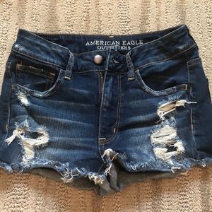 American eagle ripped jean shorts